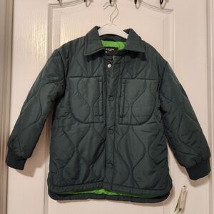 Stylish Quilted Jacket for Kids - Dark Green